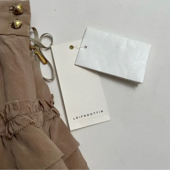 NWT ANTHRO LEIFSDOTTIR layered silk mini skirt - Picture 2 of 7